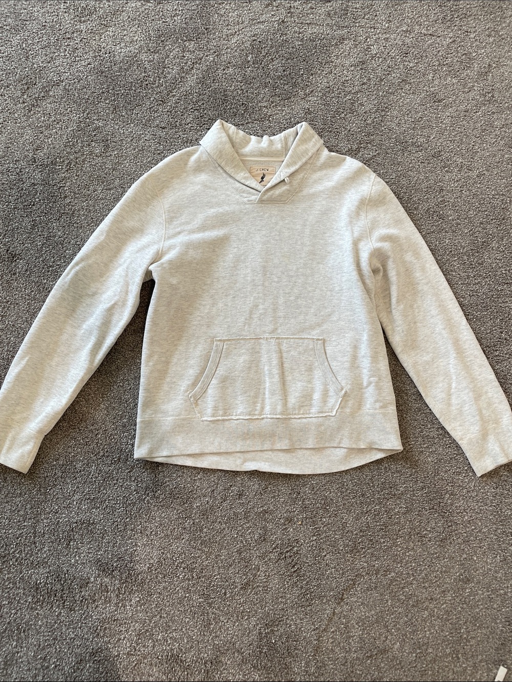 J. Crew Light Gray Shawl Collar Pullover